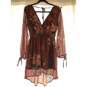 Band of Gypsies  long sleeve floral dress